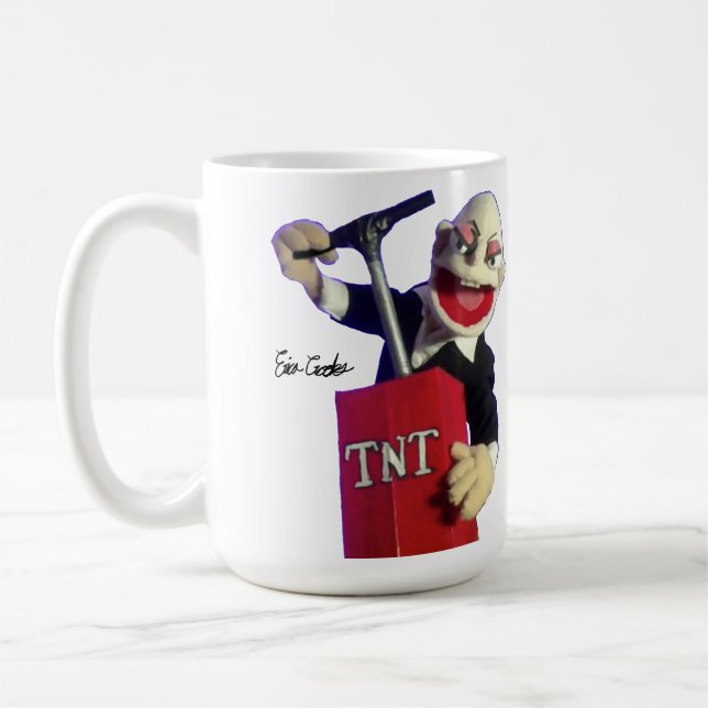 Punk-Marionette mit TNT-Auslöser Kaffeetasse (Links)