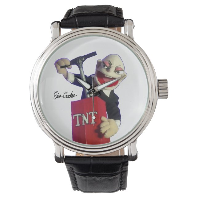 Punk-Marionette mit TNT-Zünder Armbanduhr (Vorderseite)