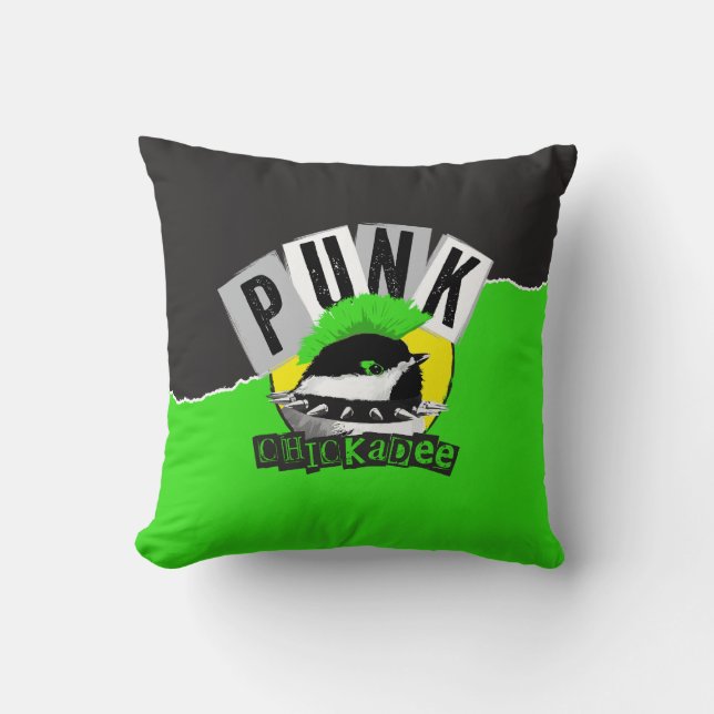 Punk Meise Kissen (Vorderseite)