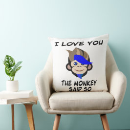 Punk Monkey I Liebe Sie der Affe sagte so Kissen