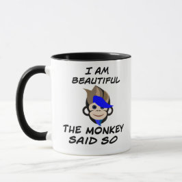 Punk Monkey Ich bin schön der Affe sagte so Tasse