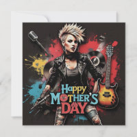 Punk Mother's Day Pearl Simmer Card