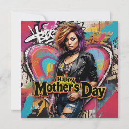 Punk Mother's Day Pearl Simmer Card Feiertagskarte