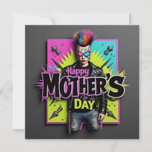 Punk Mother's Day Pearl Simmer Card Feiertagskarte