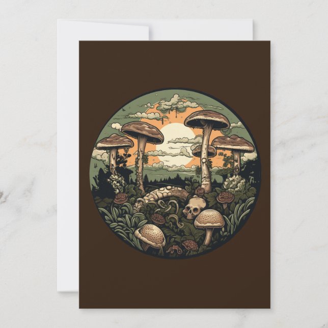Punk Mushroom Forest Einladung (Vorderseite)
