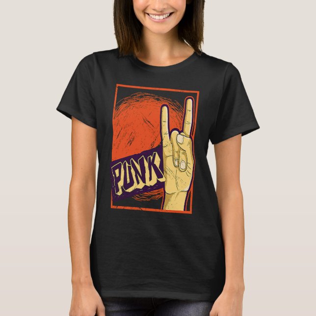 Punk Music Retro Punk Rock Concert T-Shirt (Vorderseite)