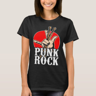 Punk Music Retro Punk Rock Drums Percussionist Dr. T-Shirt