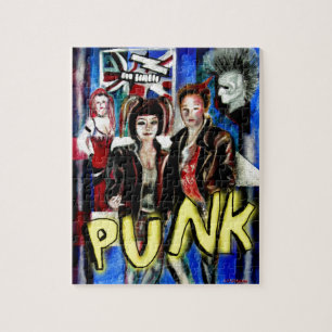 Punk-Musik-Modebild Puzzle