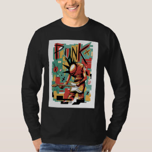 Punk-Musik-Musiker abstrakte Gitarre Rock-Rave-Kon T-Shirt