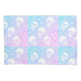 Punk Ombre Pink & Blau Gothic Schädel Halloween Kissenbezug