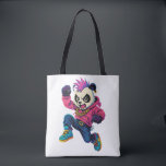 Punk Panda Power<br><div class="desc">A fierce cartoon panda with a punk hairstyle,  hoodie,  and gold chain leaps forward with rebellious street attitude and bold urban style.</div>