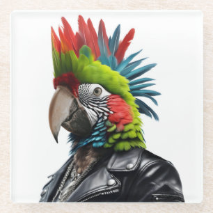 Punk Parrot Glasuntersetzer