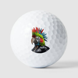 Punk Parrot Golfball