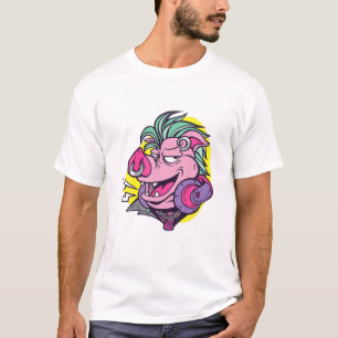 Punk Pig Animal Classic Vegan 90S Anarchie T-Shirt