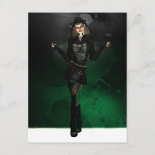 Punk Pixie - Grün Postkarte