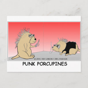 Punk Porcupines Funny Giants T-Shirts & Sammlerstü Postkarte