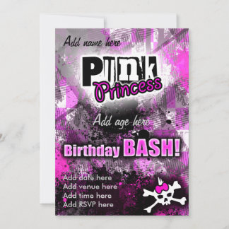 Punk Princess Birthday Bash Einladung