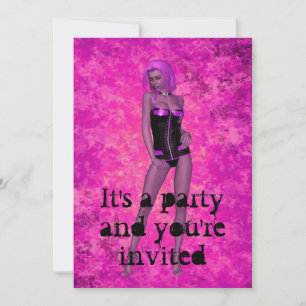 Punk Rave Fantasy-Frau Einladung
