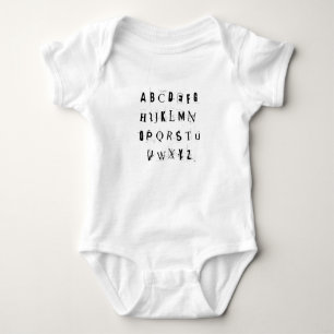 Punk Rock ABCs Baby Strampler