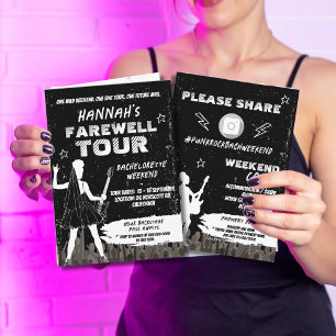 Punk Rock Bachelorette Wochenendreise Einladung