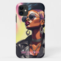 PUNK ROCK BLACK GIRK LETHER JACKET ART
