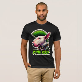 PUNK ROCK BULL TERRIER GREEN 4 T-Shirt