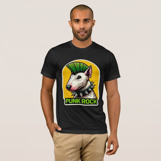 PUNK ROCK BULL TERRIER GREEN 5 T-Shirt (Vorne ganz)