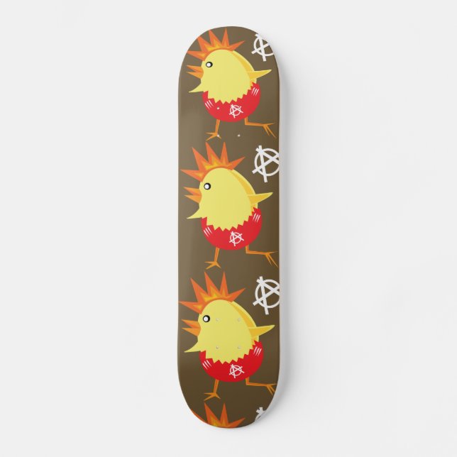 Punk Rock Chicken Skateboard (Vorderseite)