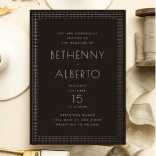 Punk Rock Deko Wedding Foil Einladung