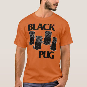 Punk Rock Dog Grumdesign für schwarzen Mops Flag P T-Shirt