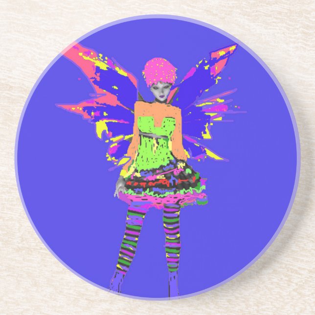 Punk Rock Fairy Sandstein Untersetzer (Vorne)