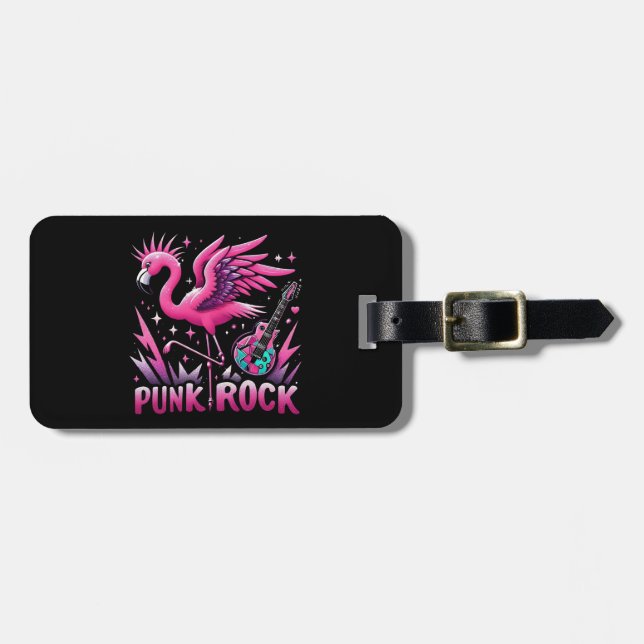 Punk Rock, Flamingo Rock Gepäckanhänger (Vorderseite horizontal)