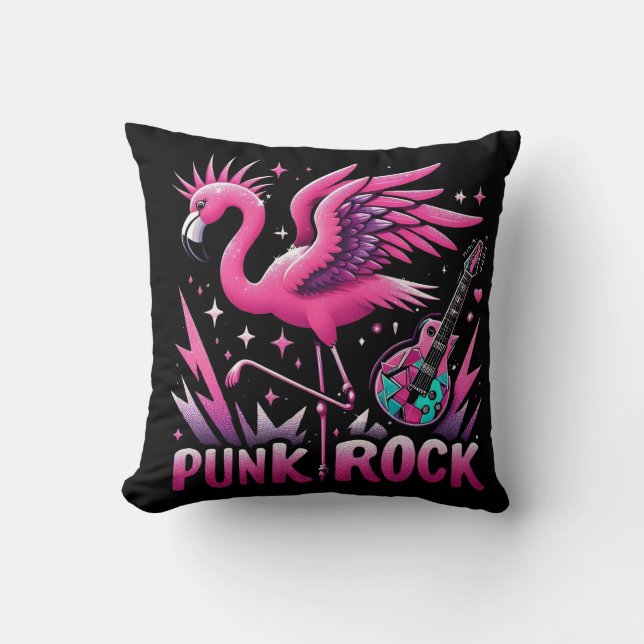Punk Rock, Flamingo Rock Kissen (Vorderseite)