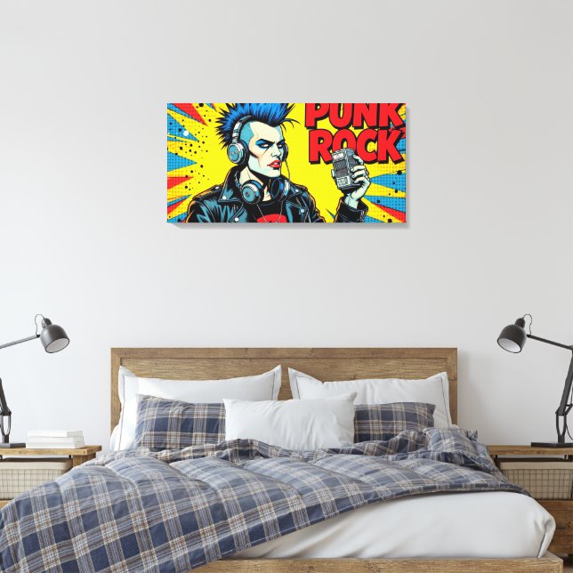 PUNK ROCK FOREVER LEINWANDDRUCK (Insitu (Schlafzimmer))