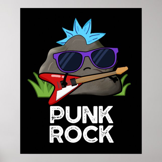 Punk Rock Funny Music Pub Dark BG Poster (Vorne)