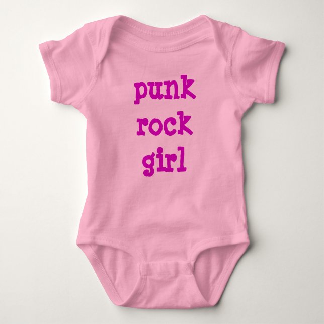 Punk Rock Girl Baby Strampler (Vorderseite)