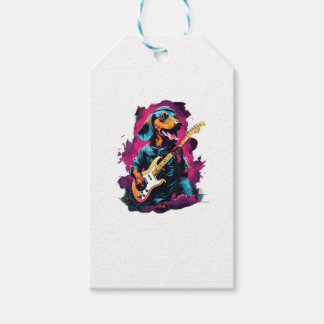 Punk Rock Gitarre Dachshund Hund Gitarrist T-Shirt Geschenkanhänger