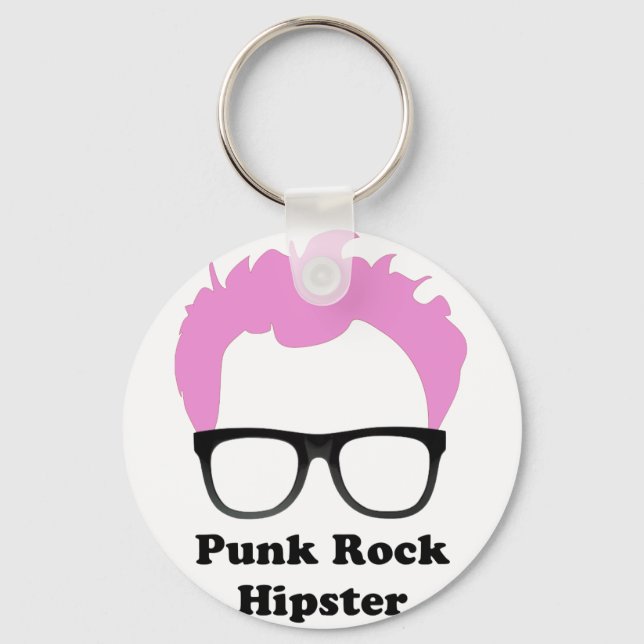 Punk Rock Hipster Schlüsselanhänger (Vorderseite)