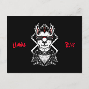 Punk Rock Llamas Rule Postkarte