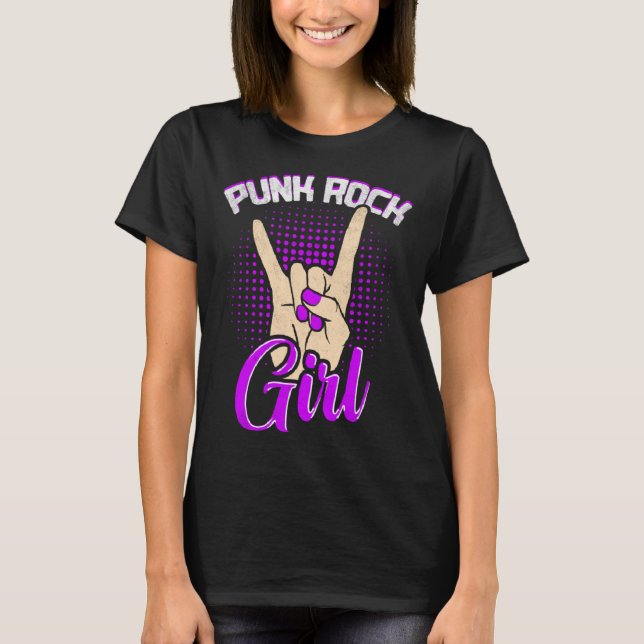 Punk Rock Mädchen  1 T-Shirt (Vorderseite)