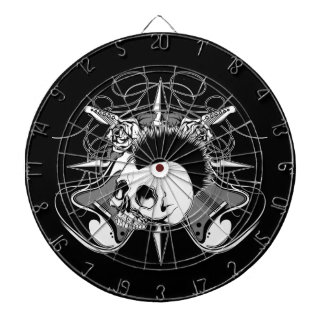 Punk Rock Mohawk Skull Roses Guitars Spikes Dartscheibe