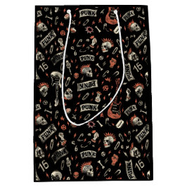 Punk Rock Pattern - Bold & Rebellious Mittlere Geschenktüte