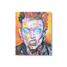 Punk-Rock-Porträt Neo-Expressionist