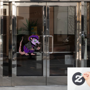 Punk Rock Possum Zombie Fensteraufkleber