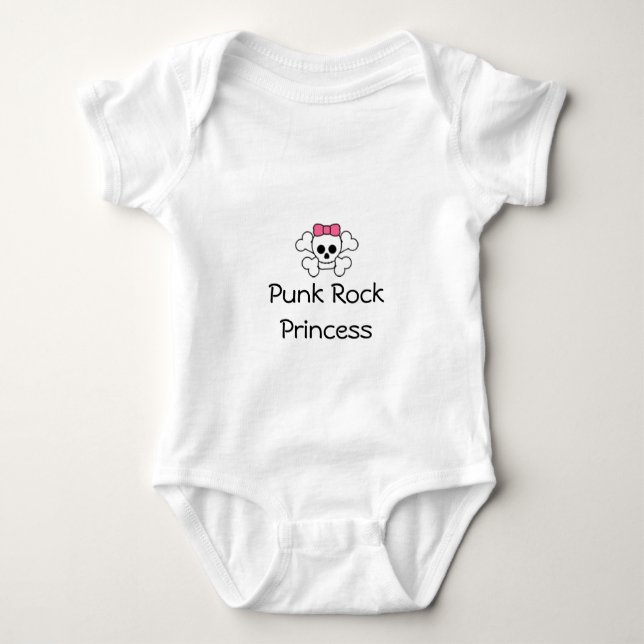Punk Rock Princess Baby Strampler (Vorderseite)