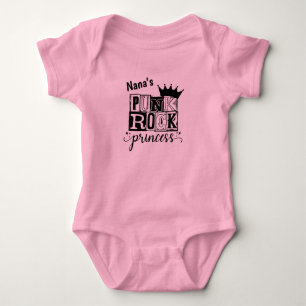 Punk-Rock-Prinzessin Baby Strampler