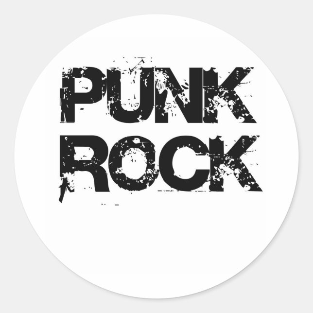 PUNK ROCK RUNDER AUFKLEBER (Vorderseite)