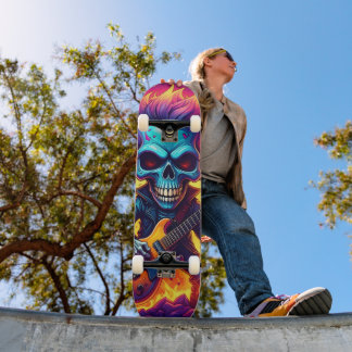Punk Rock Schädel Skateboard