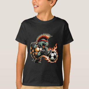 Punk Rock Schildkröte Tritt Flammende Byll T-Shirt