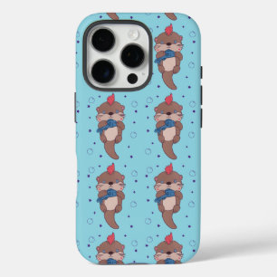 Punk Rock Seeotter mit Fisch Lustige Tierkunst iPhone 16 Pro Hülle